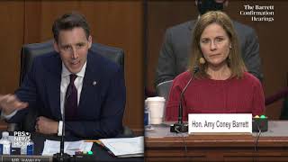 WATCH: Senator Joshua D. Hawley, R-Mo. questions Supreme Court nominee Amy Coney Barrett