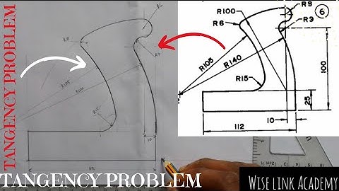 TANGENCY PROBLEM 6 (TECHNICAL DRAWING)