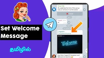 How to Set Auto Welcome Message in Telegram group tamil/YogeshR