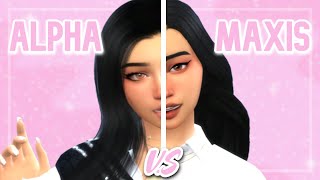 Alpha Vs Maxis Match Cas Challenge The Sims 4 Cc Links