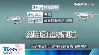 空拍機證照明年上路2kg以上必須考照