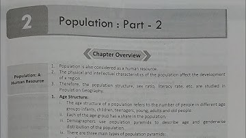 Geography digest Lesson-2 Population: Part-2 12th Science MH Board
