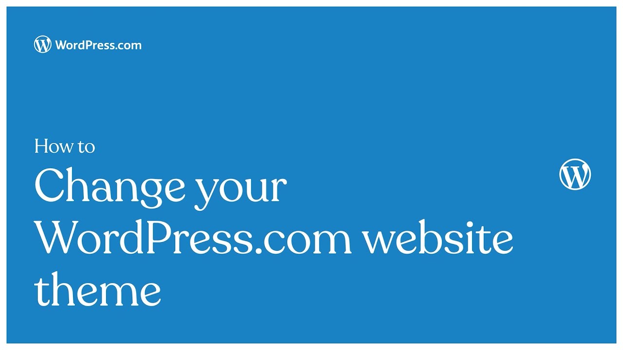 ⁣How to change your @WordPressdotcom  website theme