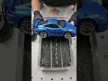 Freezing a Miami Blue Porsche 911 in the Rain 🏎️🌧️🧊 #diy #porsche