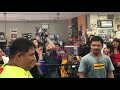 Manny Pacquiao has FUN w/ Buboy & the media while SHOWING OFF SLICK shadowboxing