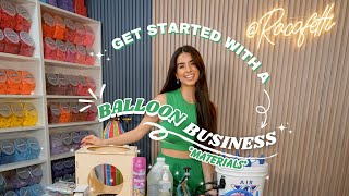 Materials for a balloons business. Get started with a balloon business. Become a balloon artist!