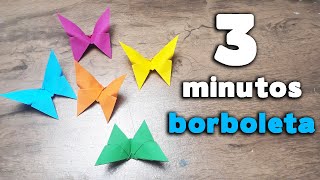 Como Fazer Uma Borboleta de Origami - Muito Fácil ( Em 3 Minutos)