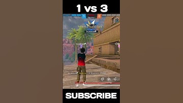 1 vs 3...🔥 | #shortsfeed #tgrnrz #1v3 #freefire1v3