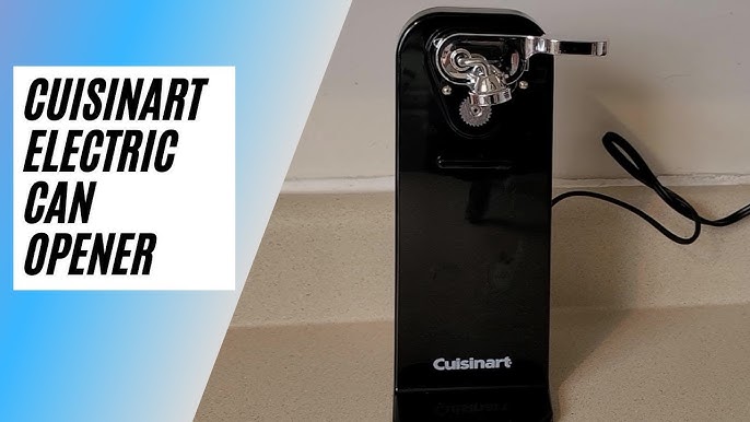 How to use an electric can opener  Cuisinart model CCO-50BKN is used for  the demo 