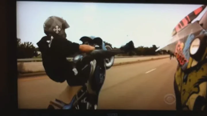 MOTORCYCLE STUNT RIDING On CBS EVENING NEWS With S...