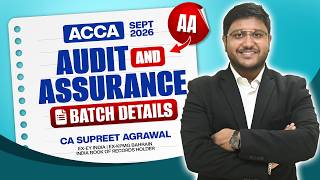 ACCA AA Sept'26 / Dec'26 Batch Details | CA Supreet Agrawal | BB Virtuals Global | Best AA Lectures