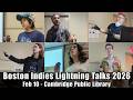 Boston Indies Lightning Talks 2026 - 2/10/26 at Cambridge Public Library