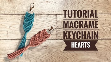 Macrame keychain three hearts. Tutorial keychain. DIY macrame easy keychain