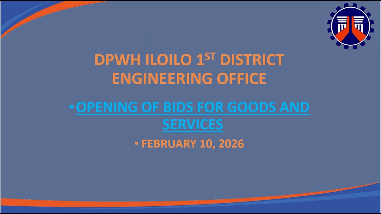 Procurement Livestream for DPWH Iloilo 1st  On fEBRUARY 10, 2026