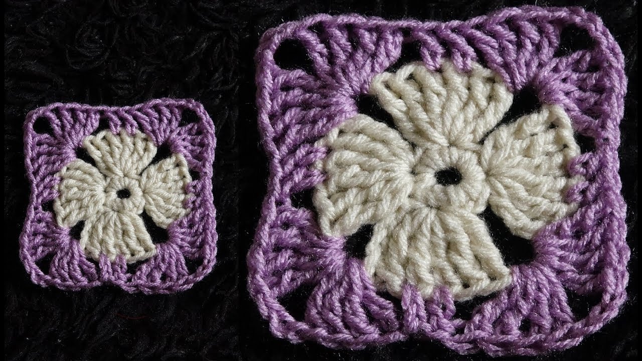 How to Crochet EMILIA Mini Square Pattern #1125│by ThePatternFamily ...