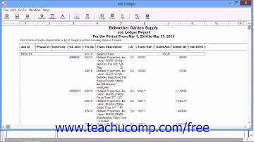 Sage 50 2014 Tutorial Job Tracking Sage Training Lesson 11.6