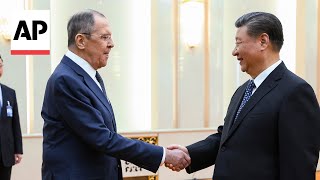 China's Xi meets with Russian FM Sergey Lavrov in show of support against Western democracies