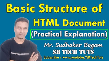 Basic Structure of HTML Document with Practical | HTML Tutorial | CLASS-5 | Telugu