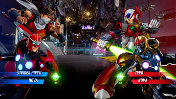 STRIDER HIRYU & NOVA VS ZERO & NOVA - Marvel vs. Capcom: Infinite All Characters