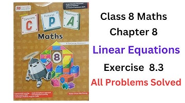 MacMillan Maths Class 8 Chapter 8 Linear Equations Ex 8.3 - All Problems Solved