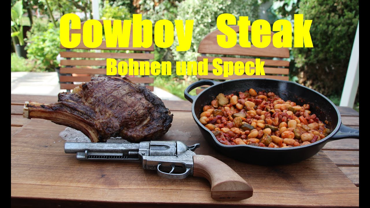 Cowboy Steak mit Bohnen und Speck - vom Broil King Regal 690 XL - YouTube