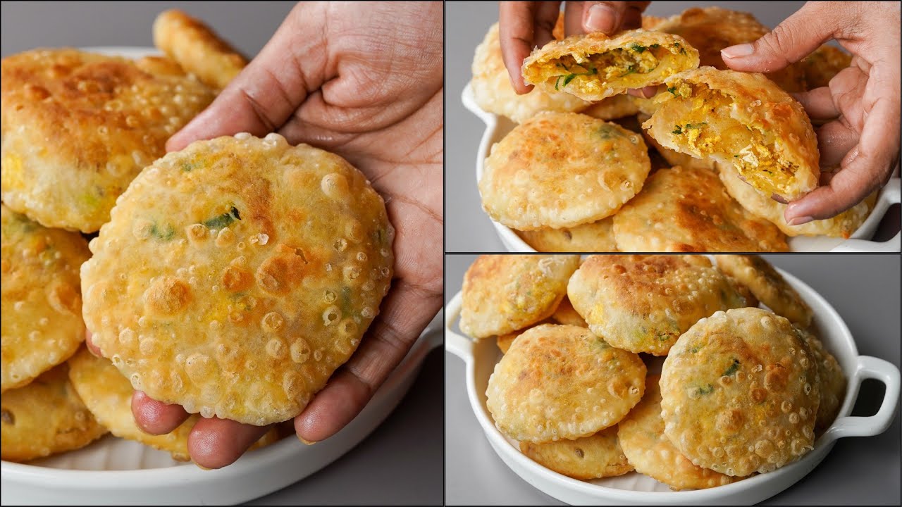 Egg Puri Recipe | Crispy & Delicious Egg Stuffing Puri | Teatime Snacks ...