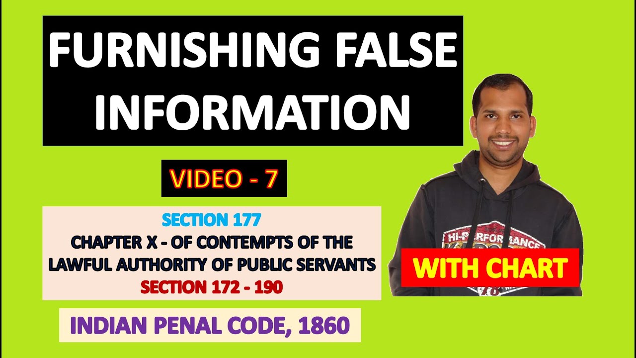 Section 177 Of IPC Furnishing False Information YouTube Section 177 Of IPC Furnishing False Information YouTube