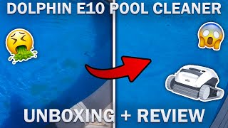DOLPHIN E10 ROBOTIC POOL CLEANER UNBOXING AND REVIEW