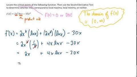 Calc POD #44 Second Derivative Test. Locate the critical points of the following function. Then...