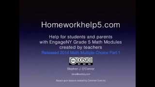 Grade 5 Math NY State Test Prep 2014 Released Multiple Choice Items Part 1