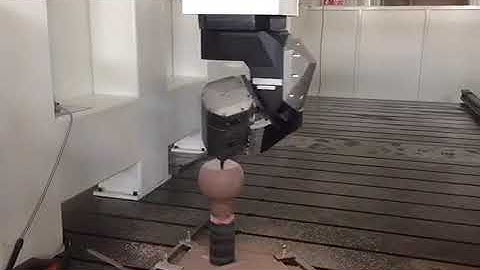 Jinan AccTek 1212 5 axis cnc router machine working