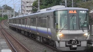 【JR阪和線】223系0番台近ヒネHE404編成 4両編成(R快速/和歌山行)高速通過!@新家駅