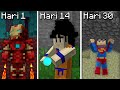 Minecraft Tapi Setiap Hari Yang Berbeda Aku Jadi Berbagai Macam Super Hero ..