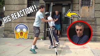 New Yorker POGO STICKS to work everday