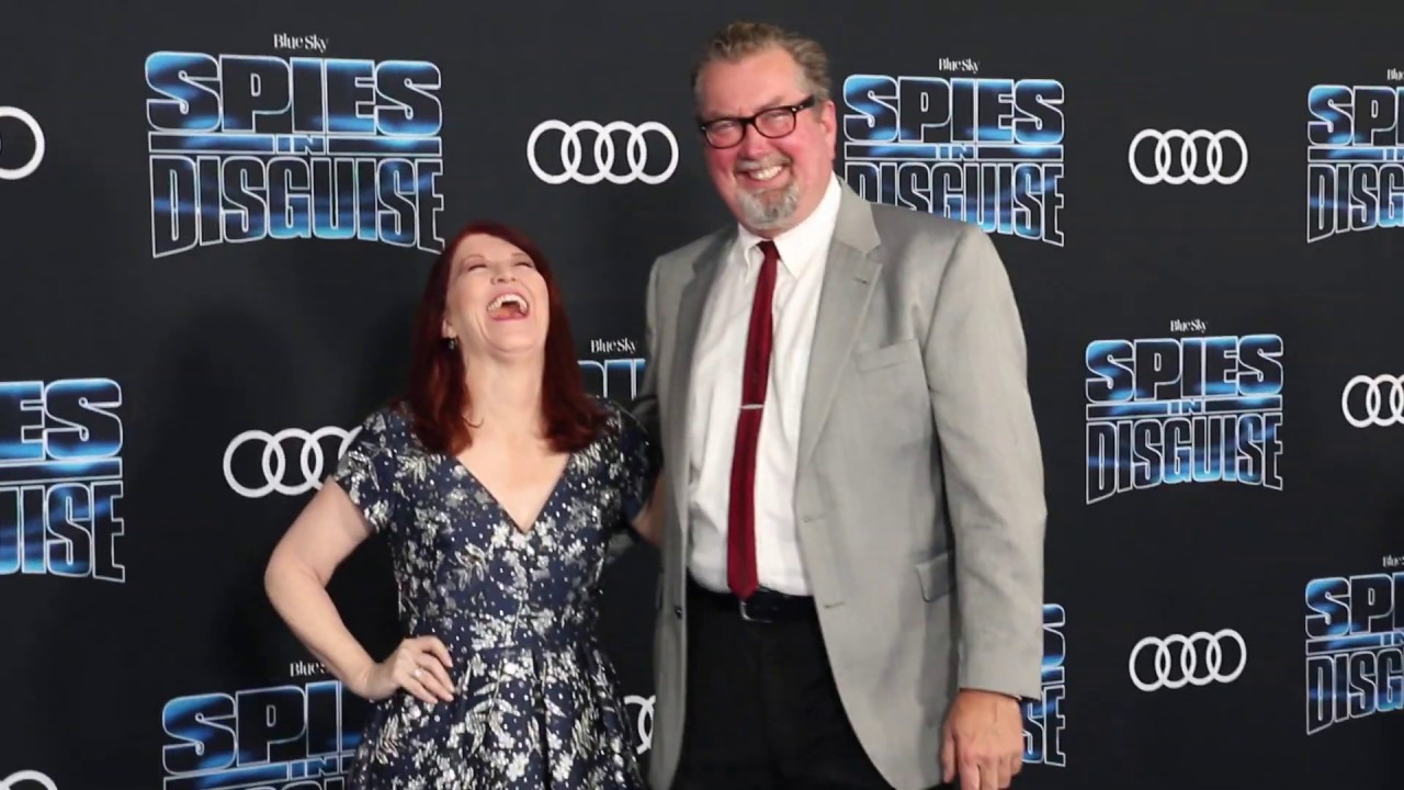 Kate Flannery & Chris Haston - premiere of Spies In Disguise