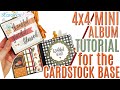 Easy 4x4 fall mini album tutorial using only scraps and no chipboard scrap your stash series