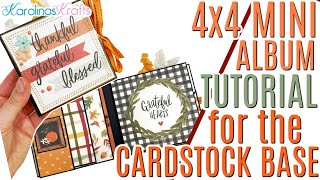 Easy 4x4 Fall Mini Album Tutorial using only Scraps and No Chipboard, Scrap your Stash Series
