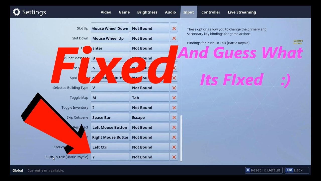 Which Button Is Push To Talk In Fortnite Ps4