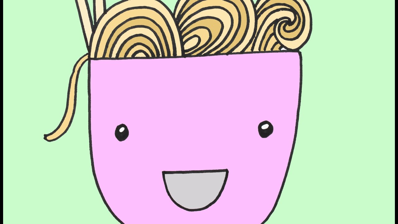 how to draw a bowl of noodles