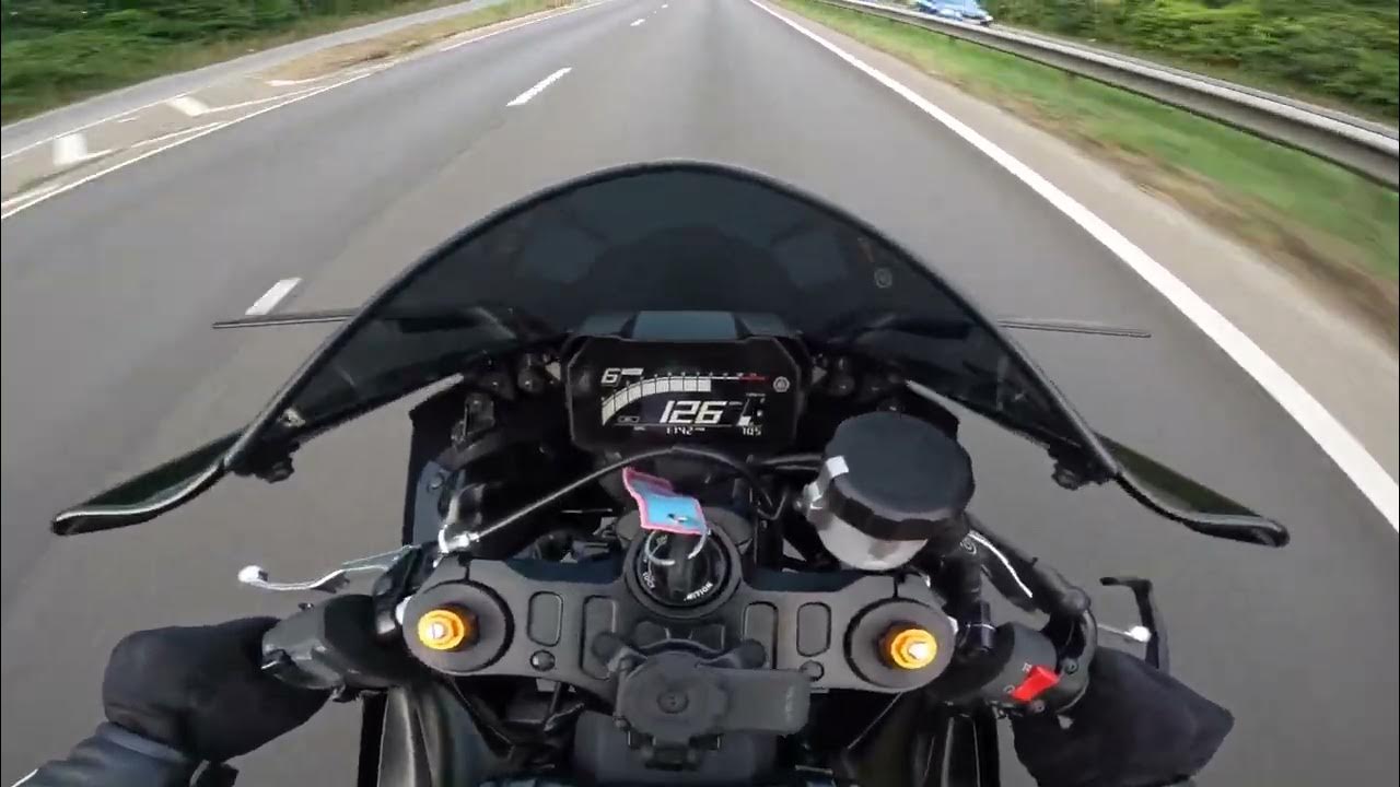 TOP SPEED! 2022 YAMAHA R7 QUICKSHIFTER [RAW] [4K] YouTube