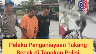 Sempat Kabur Pelaku Peng4niayaan Kakek Tukang Becak ditangk4p #polisi