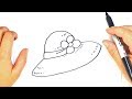 How to draw a Women Hat Step by Step | Women Hat Drawing Lesson