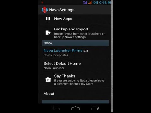 Video Tutorial Membuat Nova Launcher Menjadi Prime