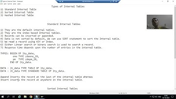 60 - ABAP Programming - Types of Internal Tables - Standard Internal Table Part2