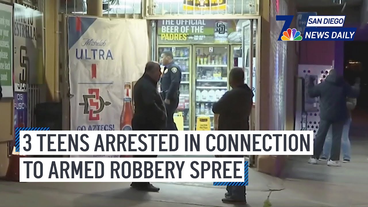 Teens arrested in San Diego armed robbery crime spree after convenience  stores held up