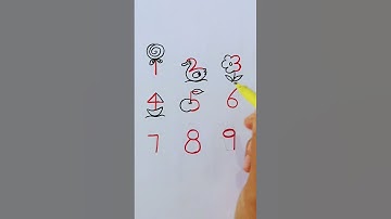 1 to 9 number drawing #art #drawing