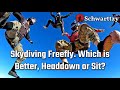 Skydiving freefly which is better headdown or sit