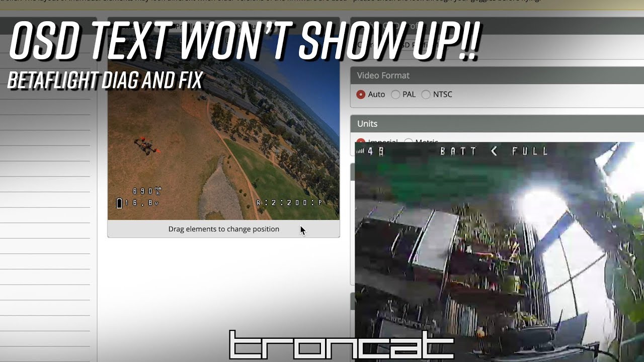 Betaflight Diag - OSD Text not appearing in goggles!?