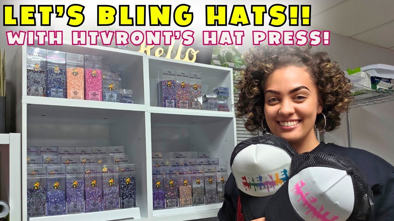 LET'S BLING SOME HATS! | HTVRONT's Hat Press: Can It Do Bling?