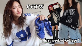 what i wore in a week for college in NYC | College Vlog